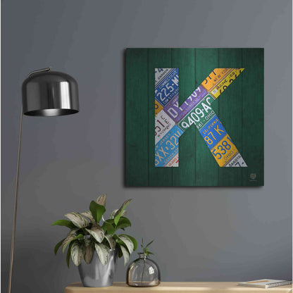 Luxe Metal Art 'K' by Design Turnpike, Metal Wall Art,24x24