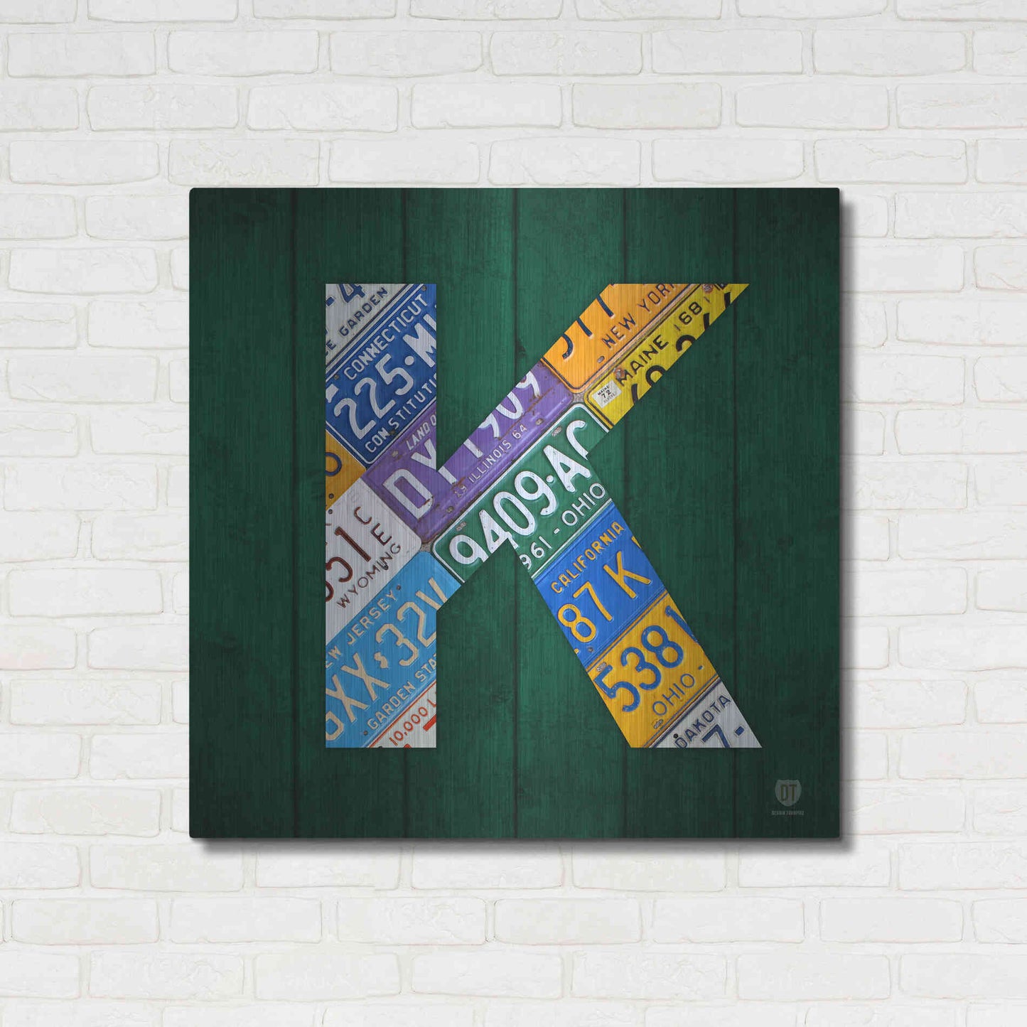 Luxe Metal Art 'K' by Design Turnpike, Metal Wall Art,36x36