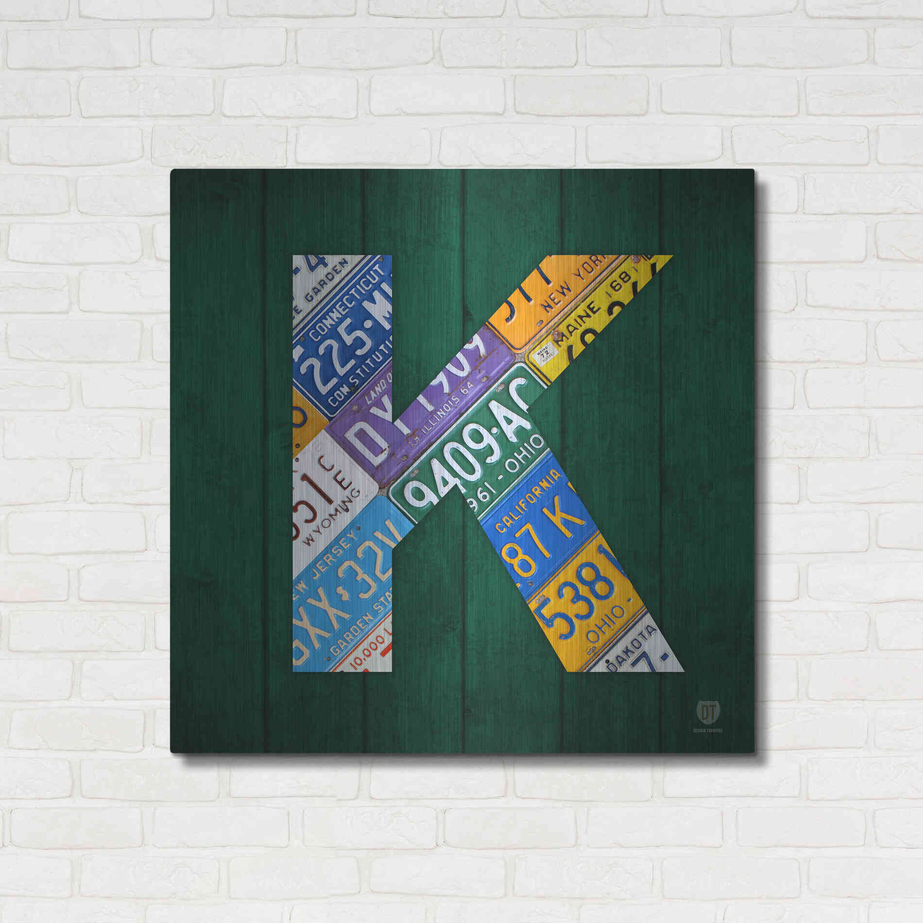 Luxe Metal Art 'K' by Design Turnpike, Metal Wall Art,36x36