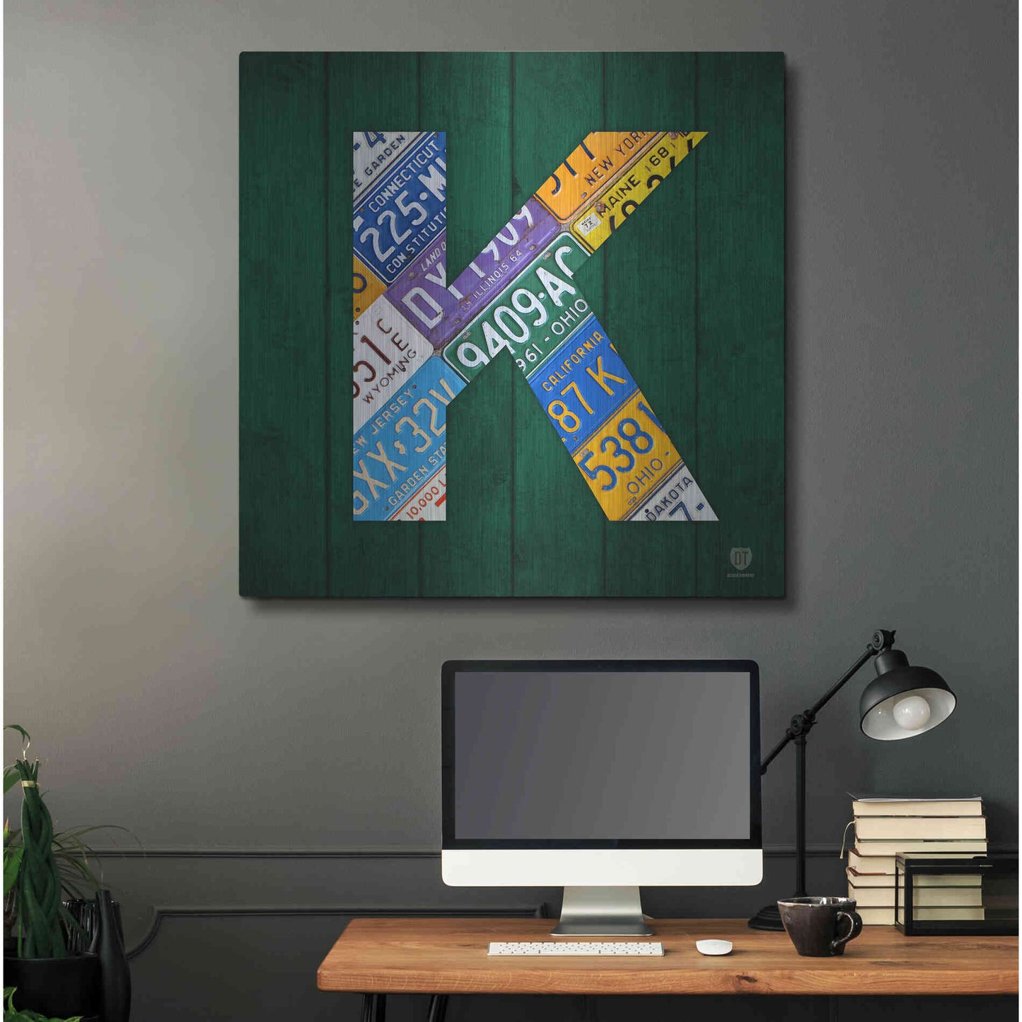 Luxe Metal Art 'K' by Design Turnpike, Metal Wall Art,36x36