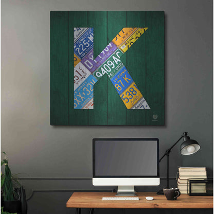 Luxe Metal Art 'K' by Design Turnpike, Metal Wall Art,36x36