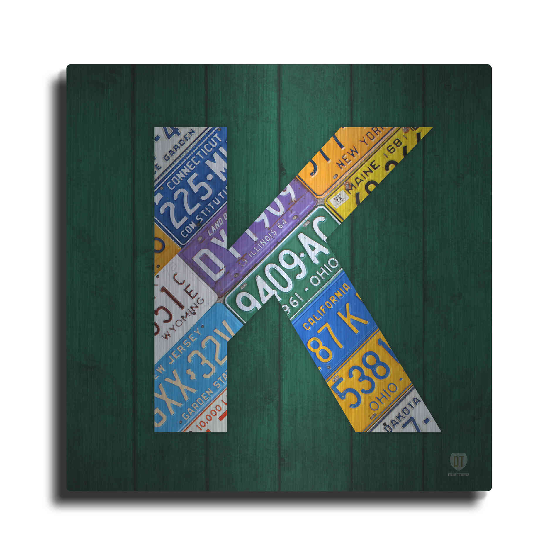 Luxe Metal Art 'K' by Design Turnpike, Metal Wall Art