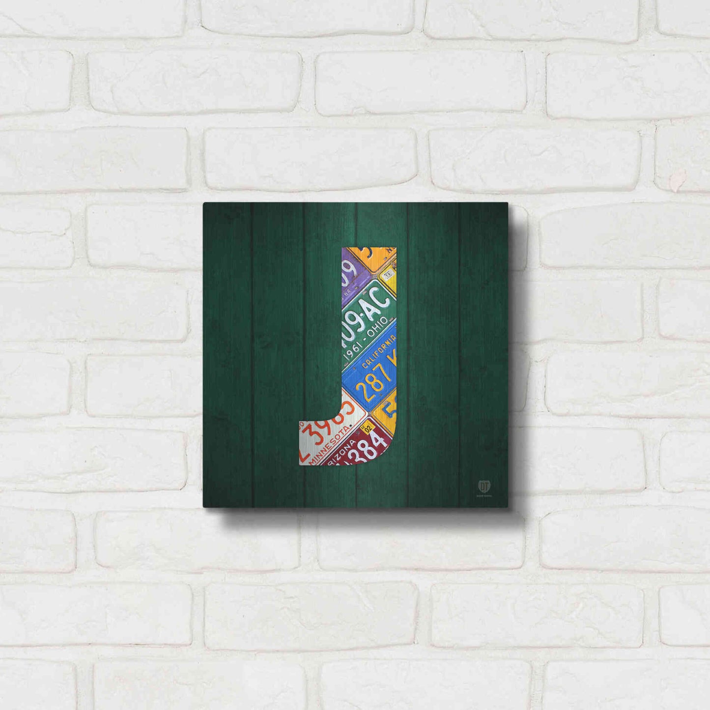 Luxe Metal Art 'J' by Design Turnpike, Metal Wall Art,12x12