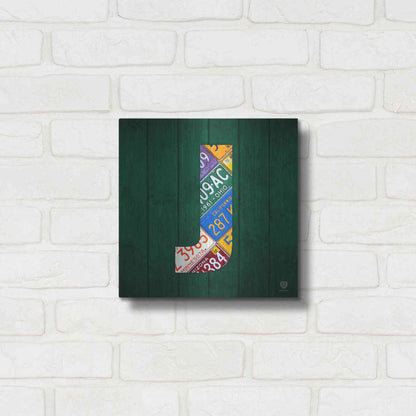 Luxe Metal Art 'J' by Design Turnpike, Metal Wall Art,12x12