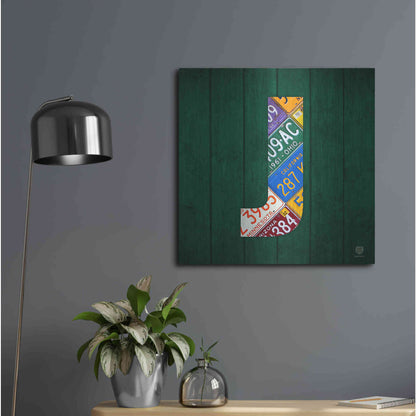 Luxe Metal Art 'J' by Design Turnpike, Metal Wall Art,24x24