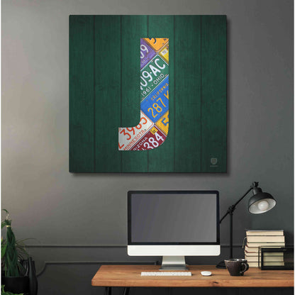 Luxe Metal Art 'J' by Design Turnpike, Metal Wall Art,36x36