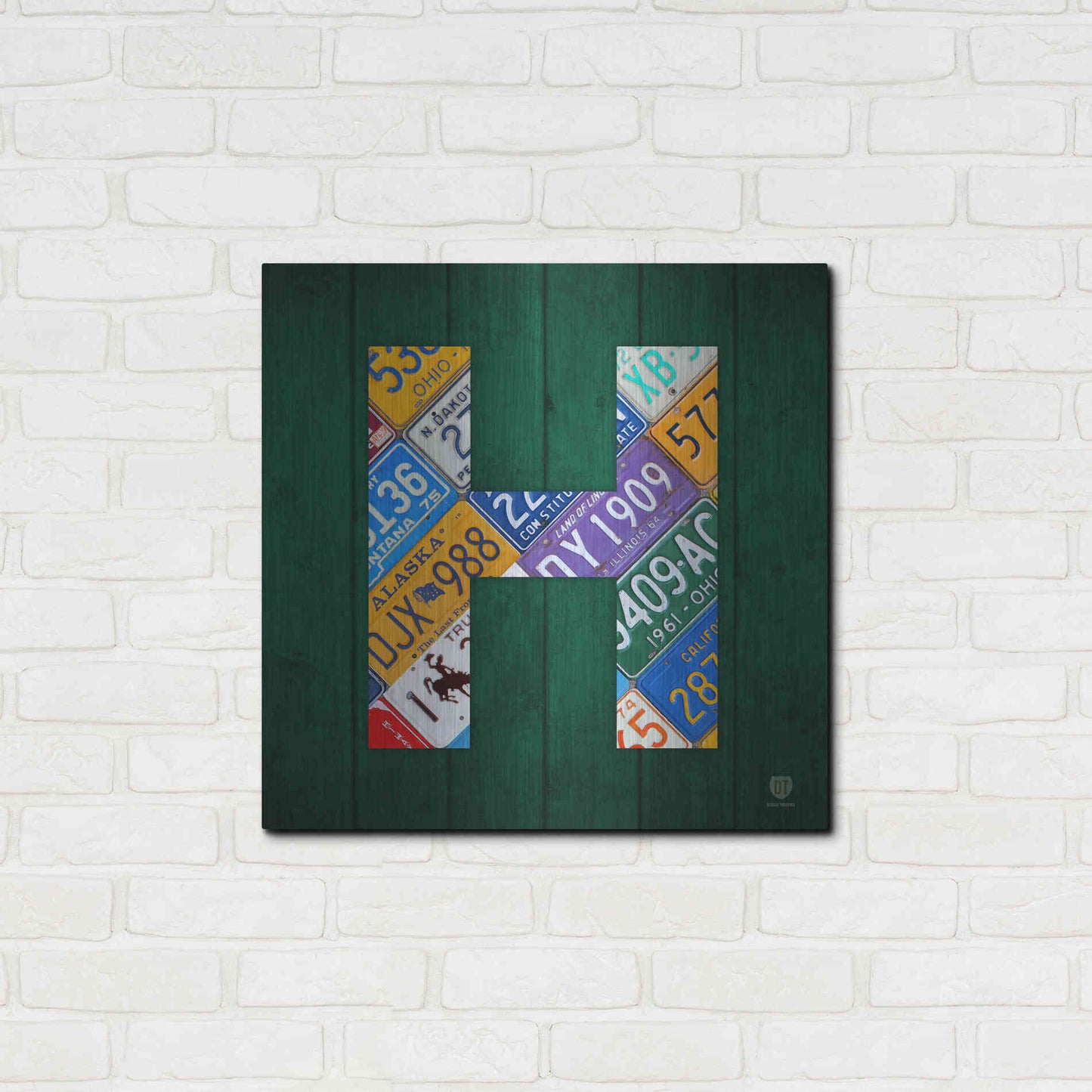 Luxe Metal Art 'H' by Design Turnpike, Metal Wall Art,24x24