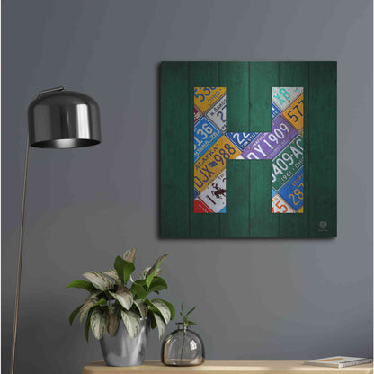 Luxe Metal Art 'H' by Design Turnpike, Metal Wall Art,24x24