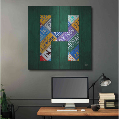 Luxe Metal Art 'H' by Design Turnpike, Metal Wall Art,36x36