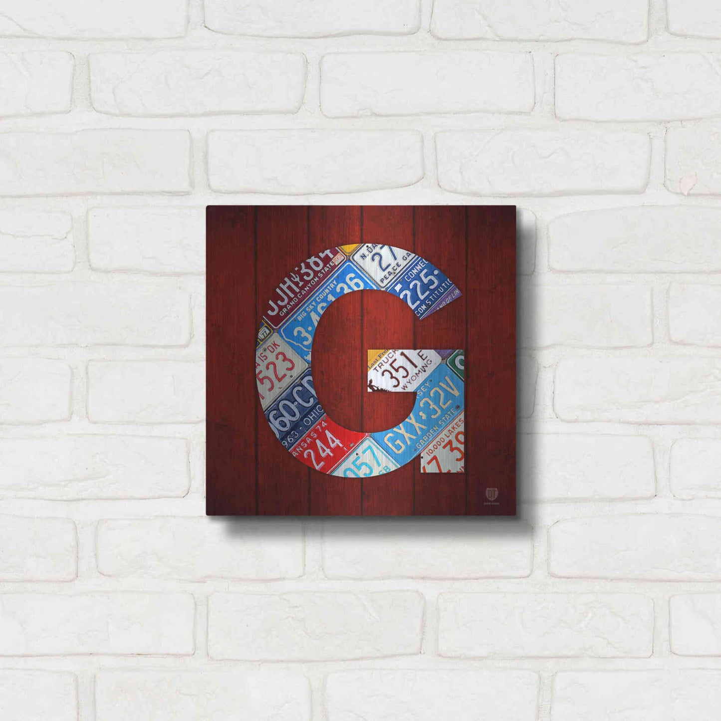 Luxe Metal Art 'G' by Design Turnpike, Metal Wall Art,12x12