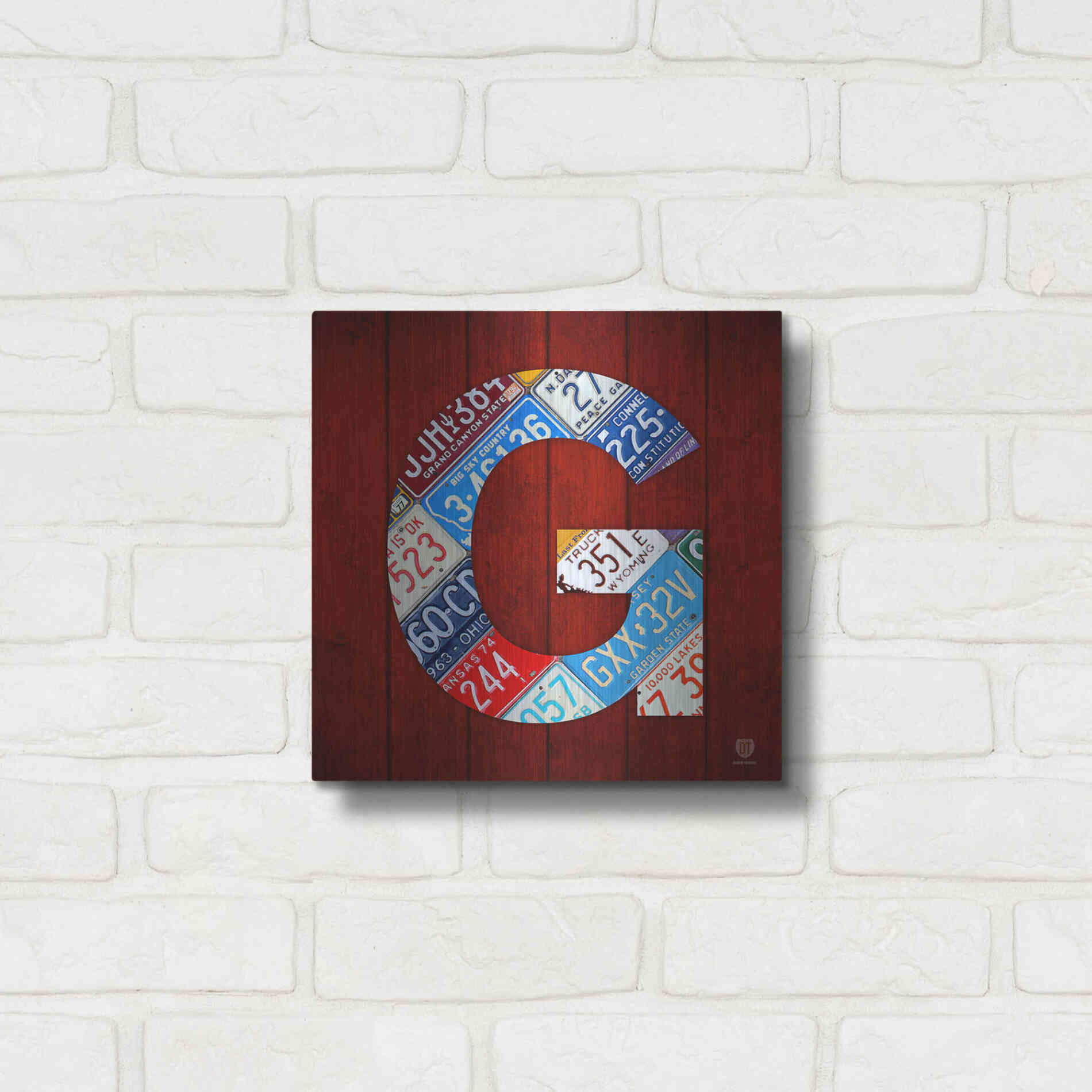 Luxe Metal Art 'G' by Design Turnpike, Metal Wall Art,12x12