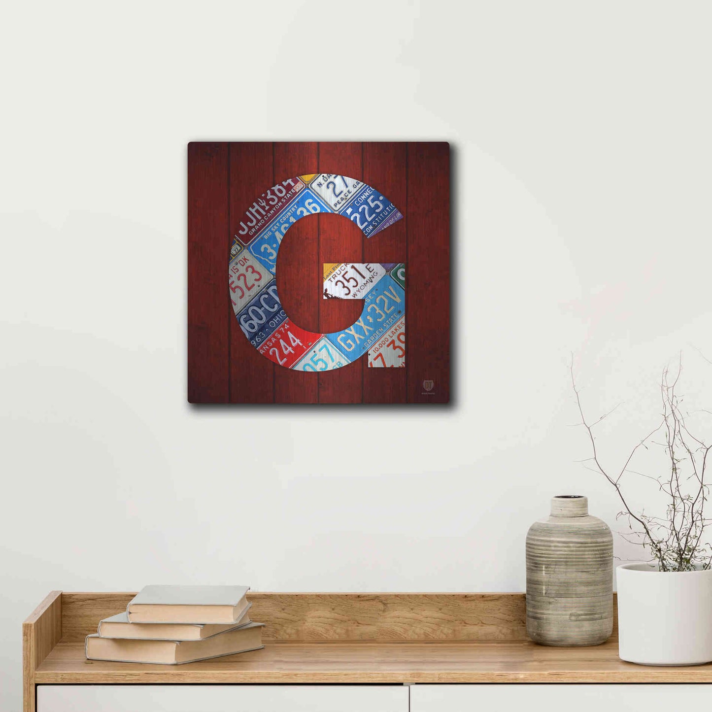 Luxe Metal Art 'G' by Design Turnpike, Metal Wall Art,12x12