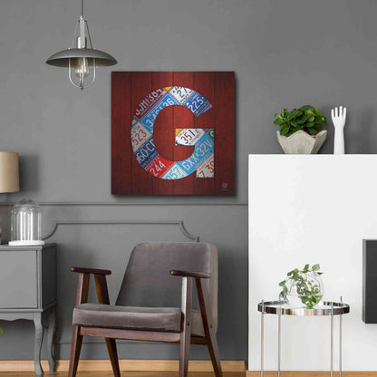 Luxe Metal Art 'G' by Design Turnpike, Metal Wall Art,24x24