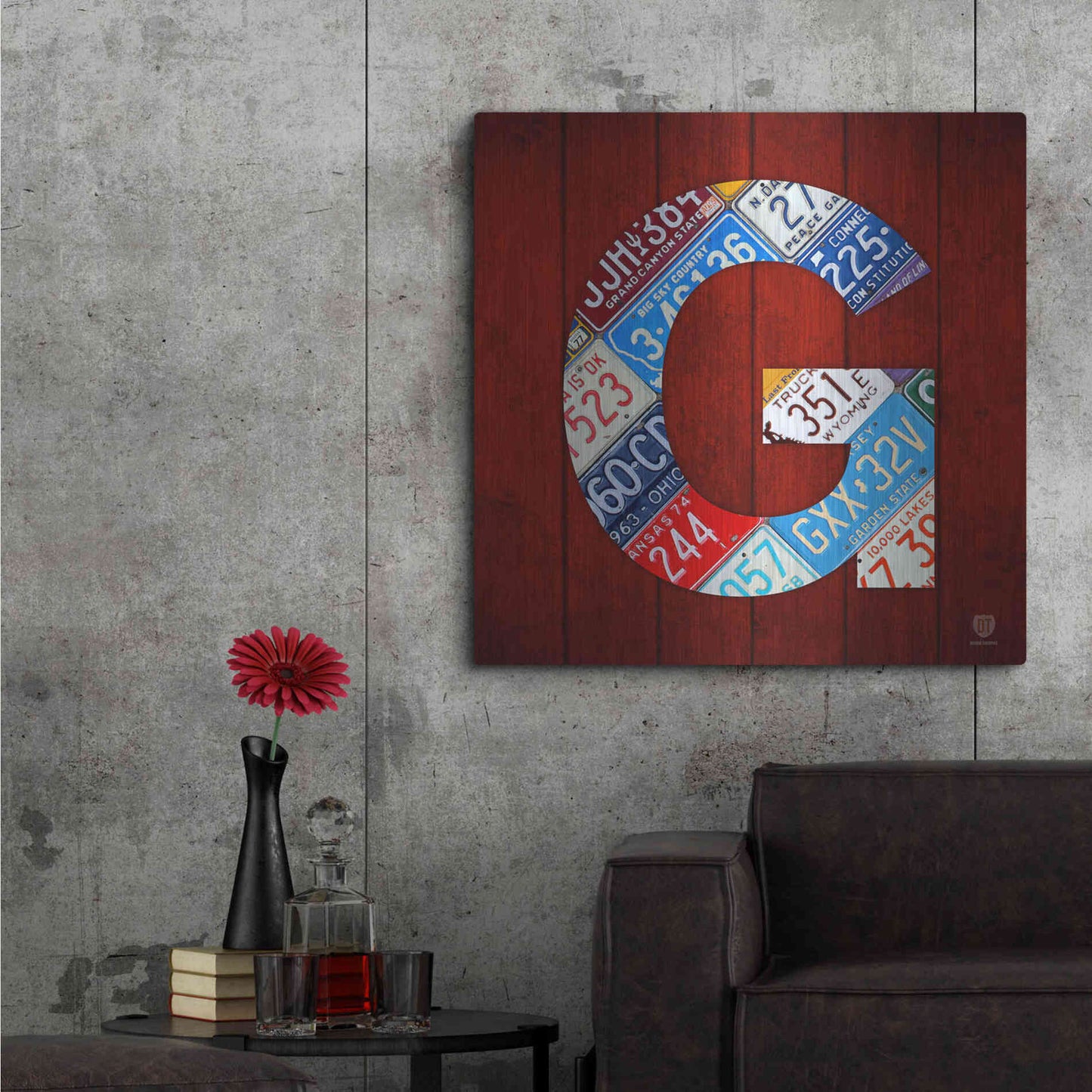 Luxe Metal Art 'G' by Design Turnpike, Metal Wall Art,36x36