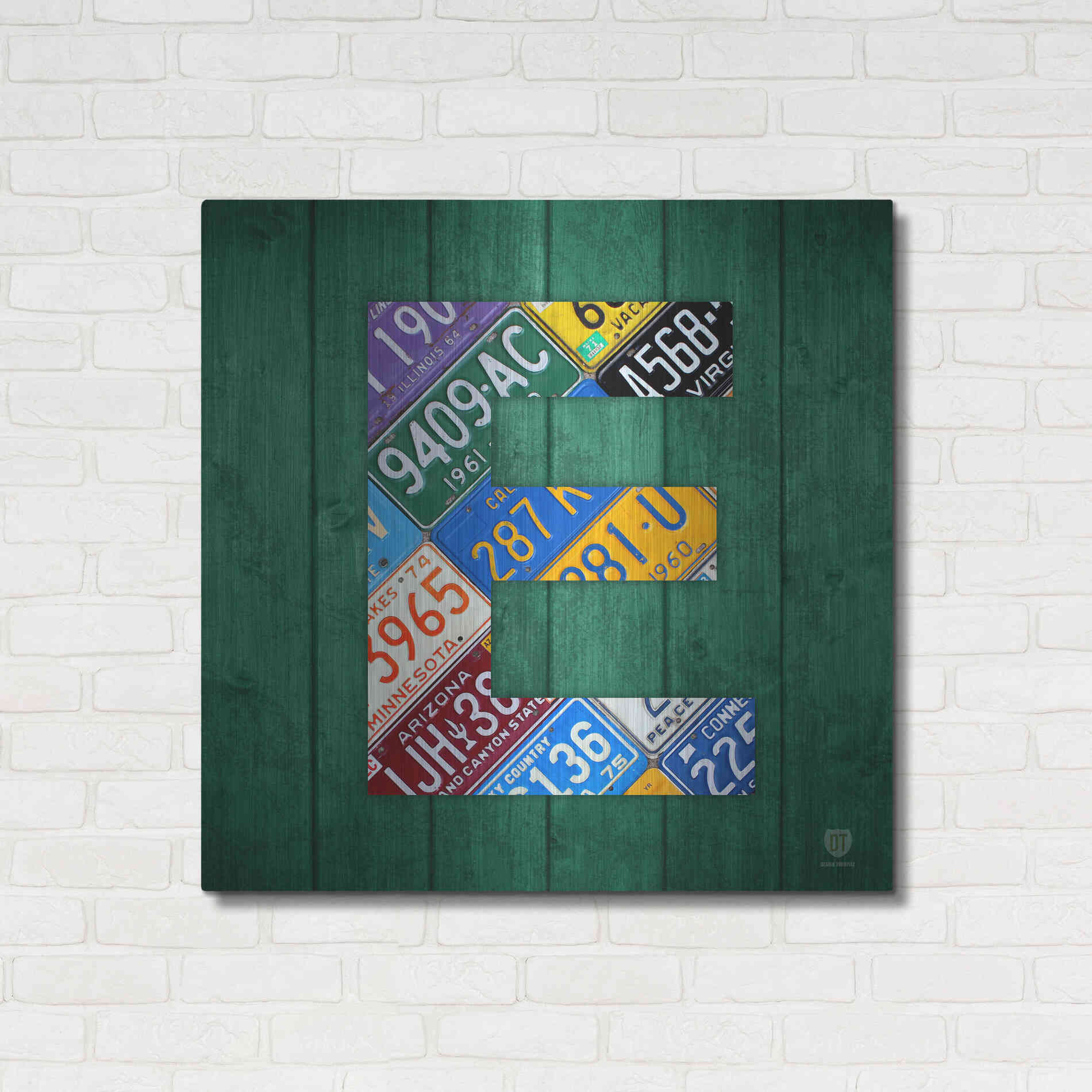 Luxe Metal Art 'E' by Design Turnpike, Metal Wall Art,36x36