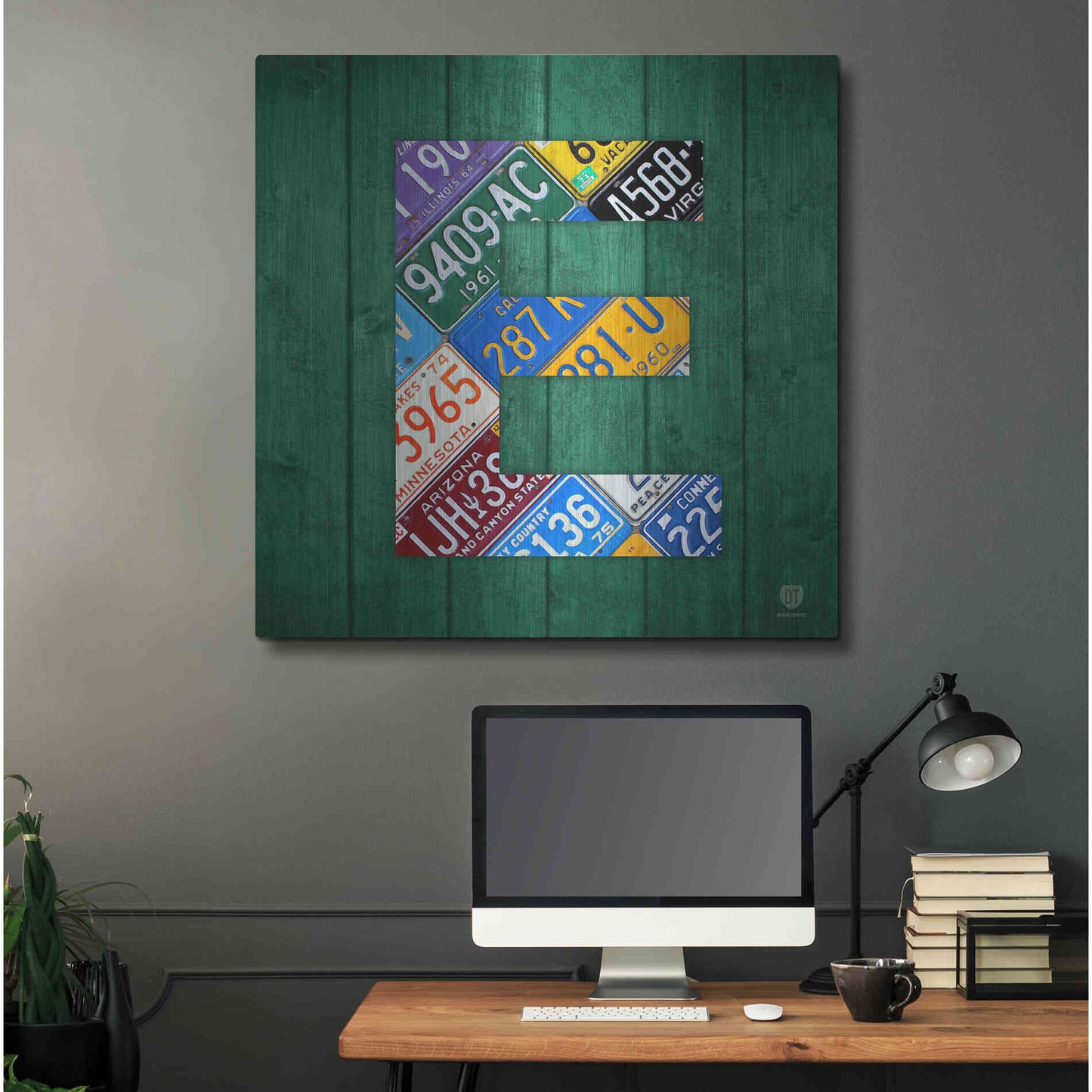 Luxe Metal Art 'E' by Design Turnpike, Metal Wall Art,36x36