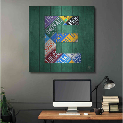 Luxe Metal Art 'E' by Design Turnpike, Metal Wall Art,36x36