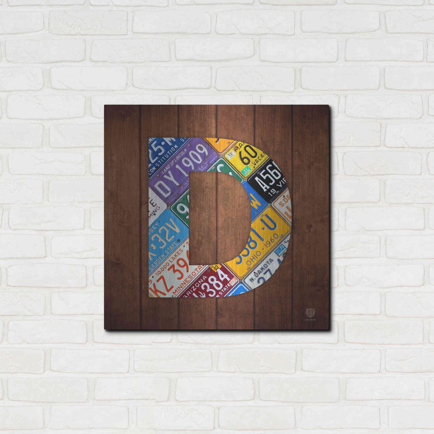 Luxe Metal Art 'D' by Design Turnpike, Metal Wall Art,24x24