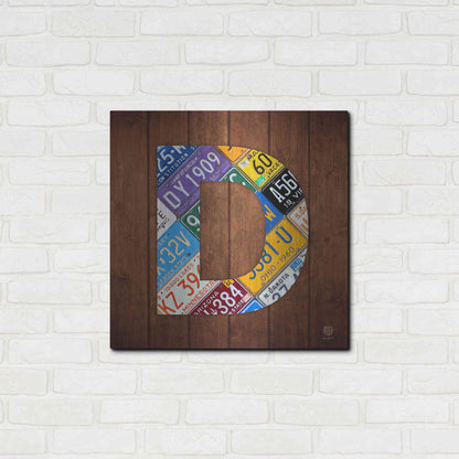 Luxe Metal Art 'D' by Design Turnpike, Metal Wall Art,24x24