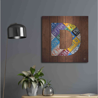 Luxe Metal Art 'D' by Design Turnpike, Metal Wall Art,24x24