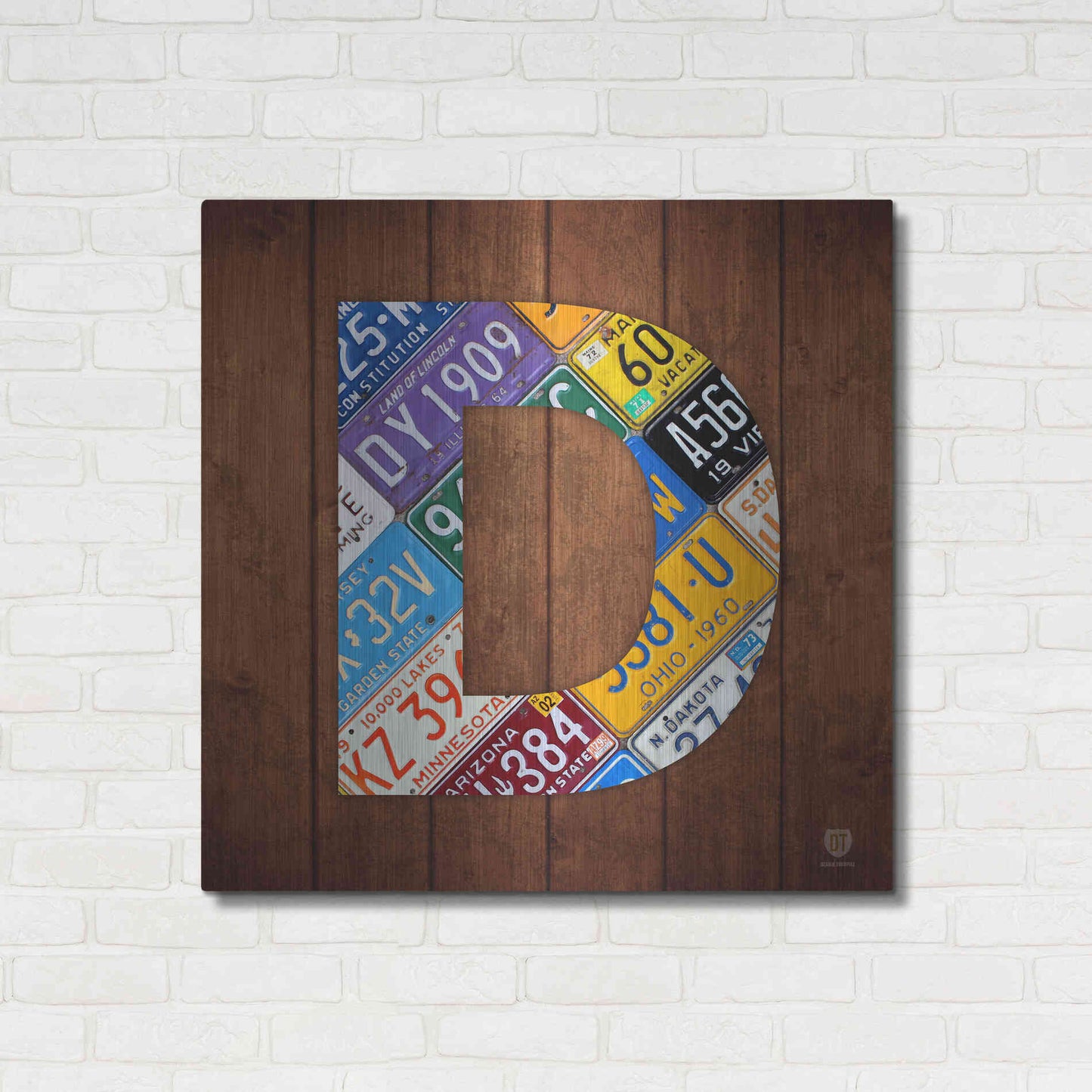 Luxe Metal Art 'D' by Design Turnpike, Metal Wall Art,36x36