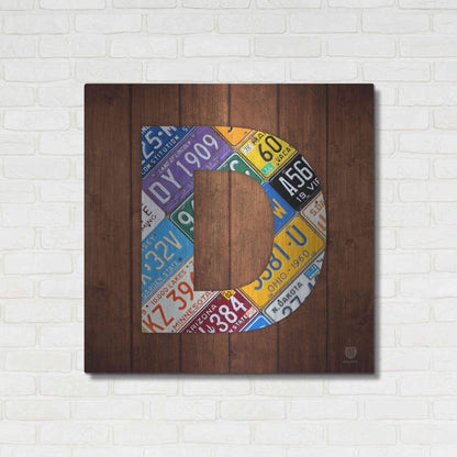 Luxe Metal Art 'D' by Design Turnpike, Metal Wall Art,36x36