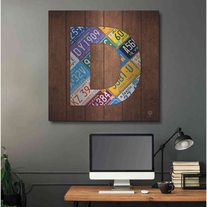 Luxe Metal Art 'D' by Design Turnpike, Metal Wall Art,36x36