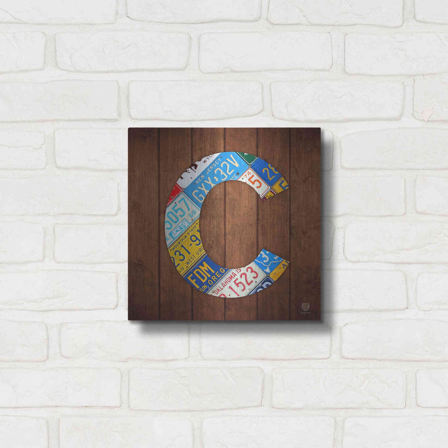 Luxe Metal Art 'C' by Design Turnpike, Metal Wall Art,12x12