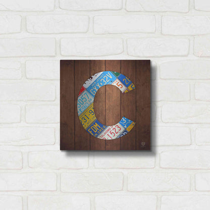 Luxe Metal Art 'C' by Design Turnpike, Metal Wall Art,12x12