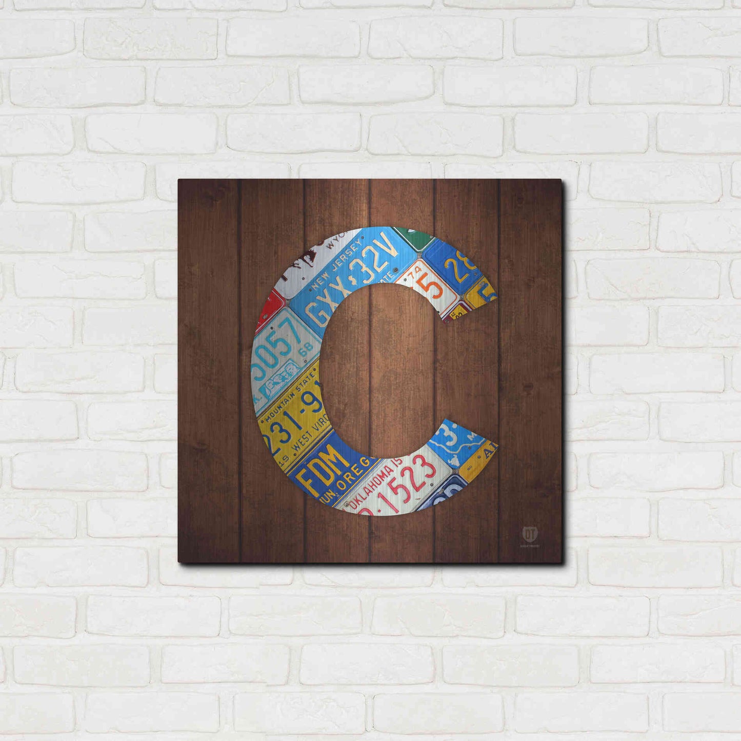 Luxe Metal Art 'C' by Design Turnpike, Metal Wall Art,24x24