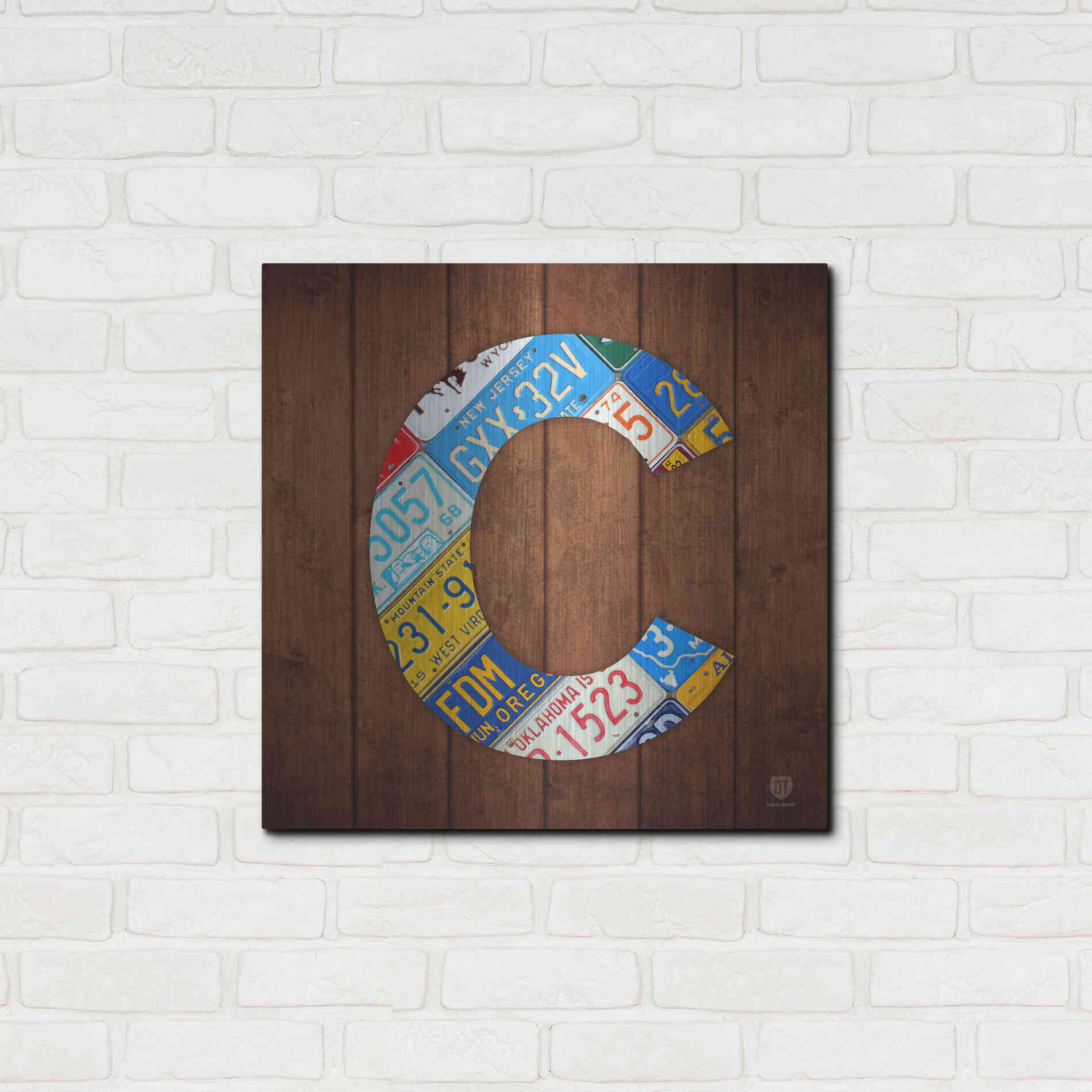 Luxe Metal Art 'C' by Design Turnpike, Metal Wall Art,24x24