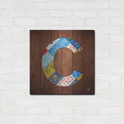 Luxe Metal Art 'C' by Design Turnpike, Metal Wall Art,24x24