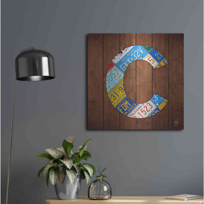 Luxe Metal Art 'C' by Design Turnpike, Metal Wall Art,24x24