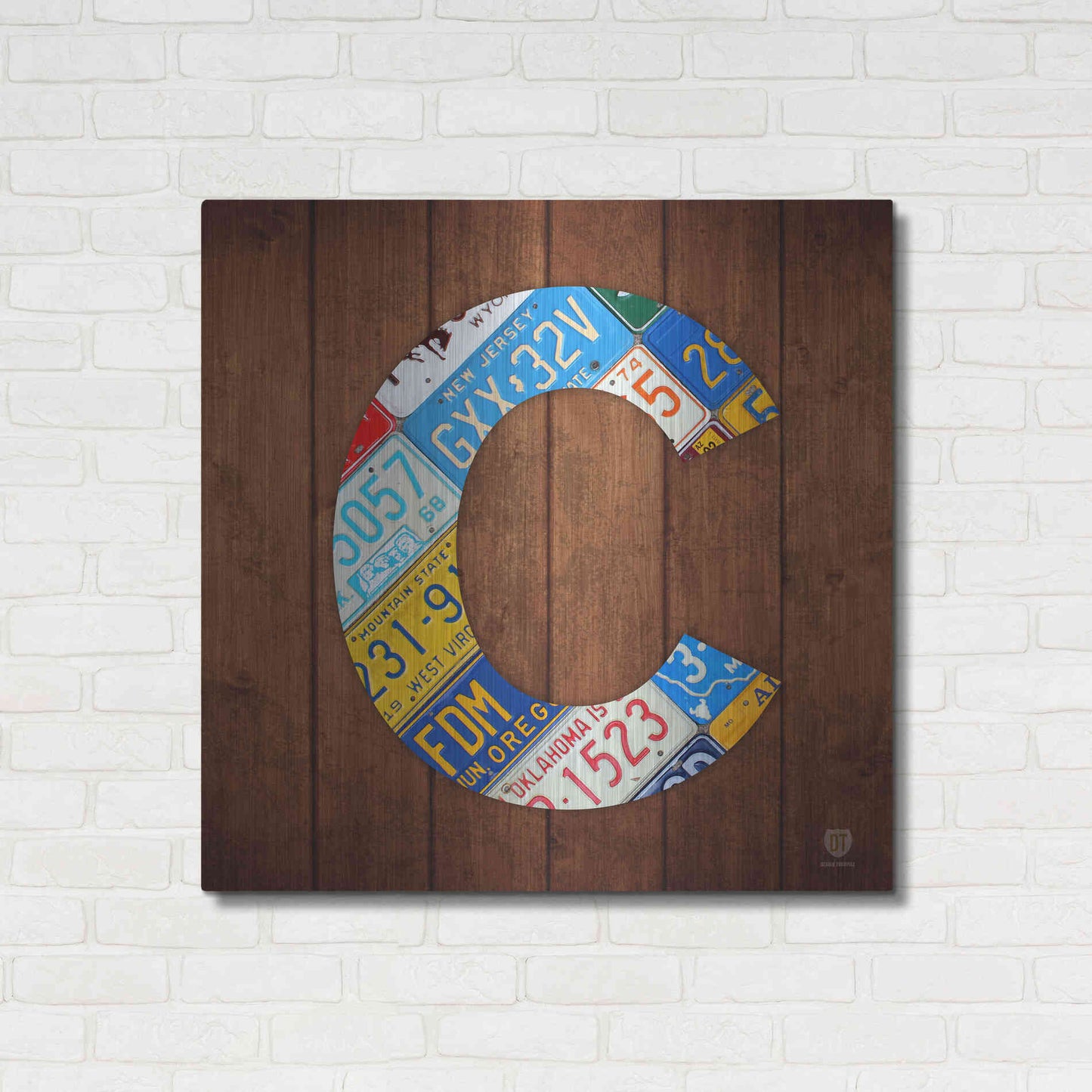 Luxe Metal Art 'C' by Design Turnpike, Metal Wall Art,36x36