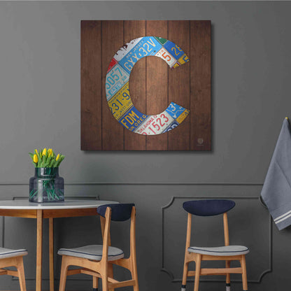 Luxe Metal Art 'C' by Design Turnpike, Metal Wall Art,36x36