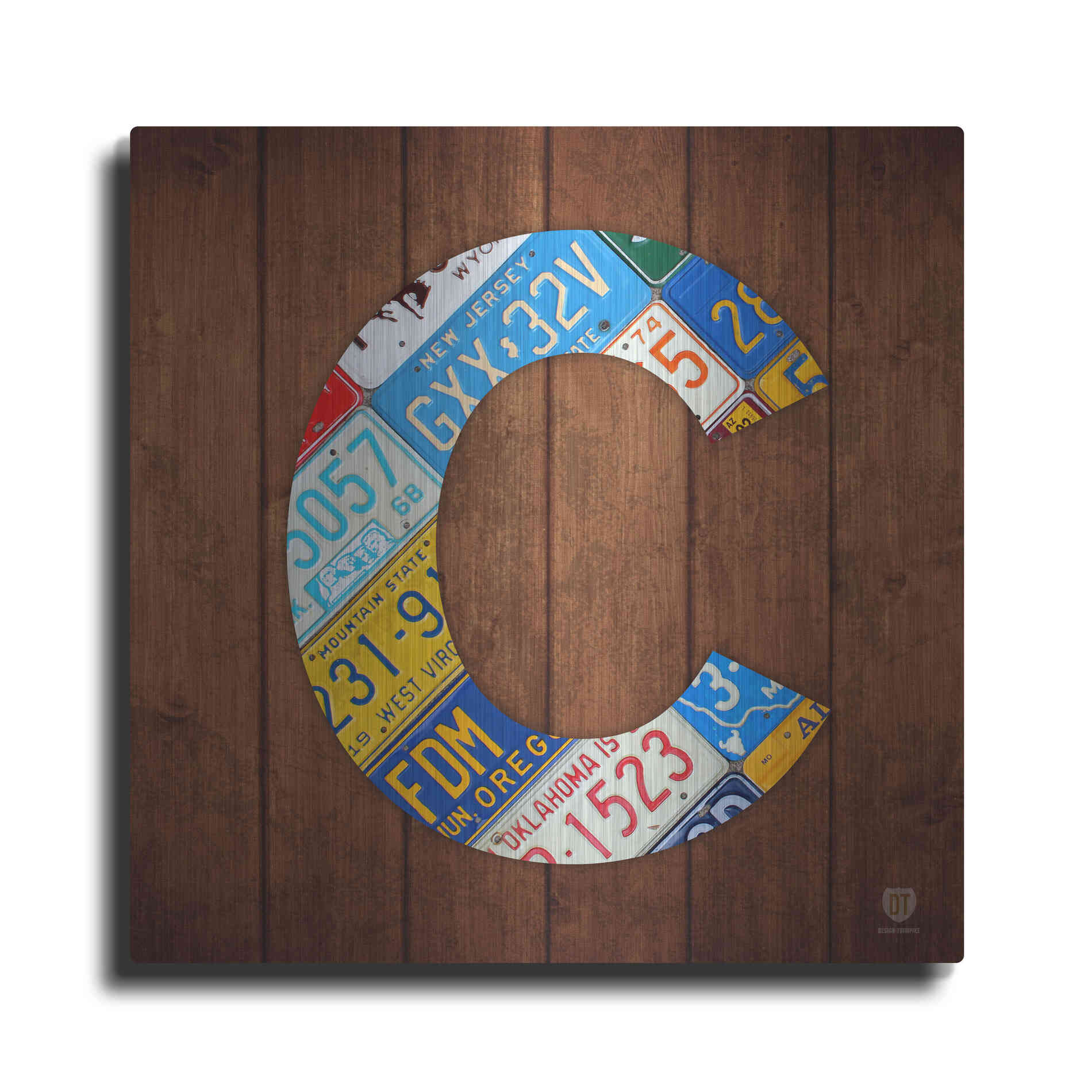 Luxe Metal Art 'C' by Design Turnpike, Metal Wall Art