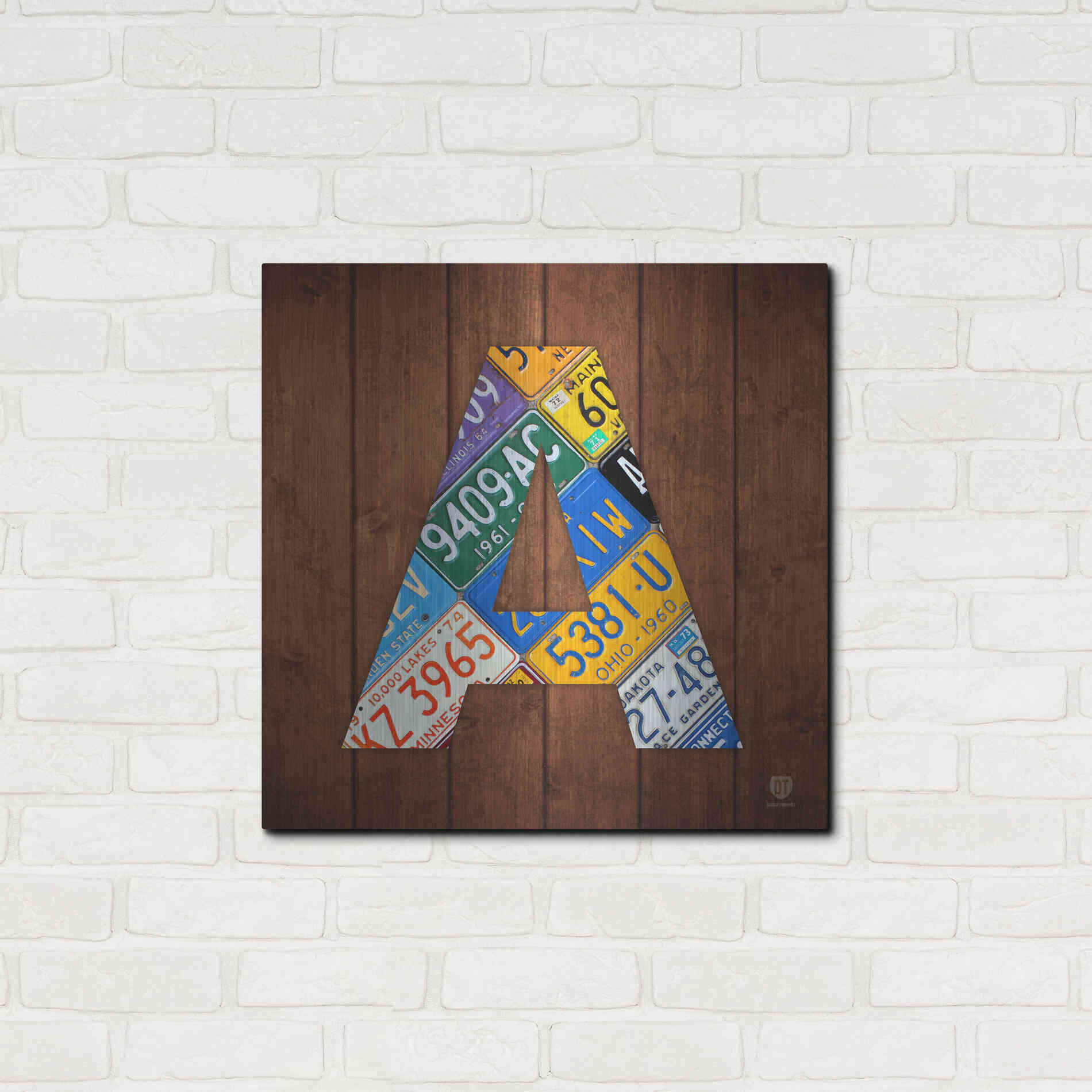 Luxe Metal Art 'A' by Design Turnpike, Metal Wall Art,24x24