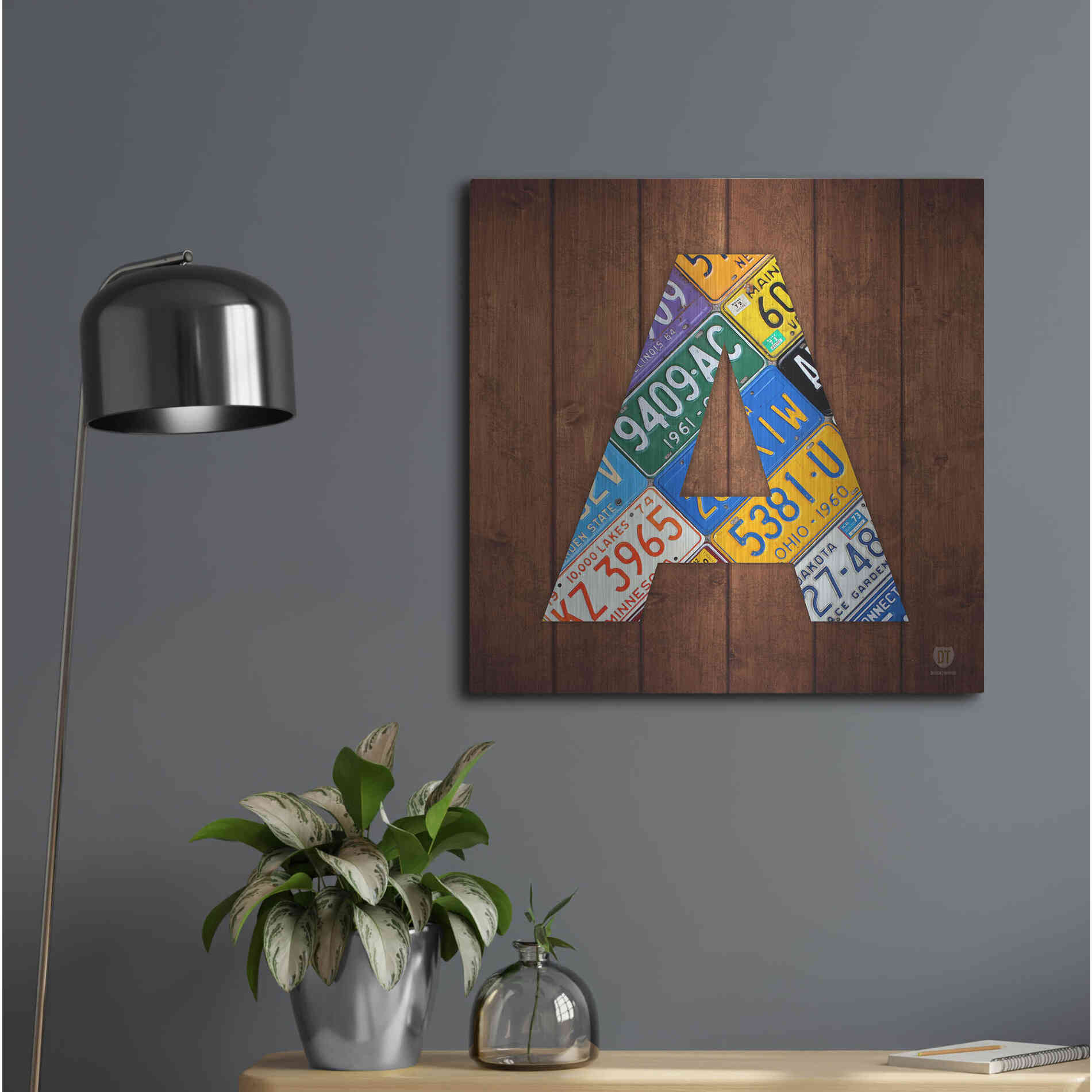 Luxe Metal Art 'A' by Design Turnpike, Metal Wall Art,24x24