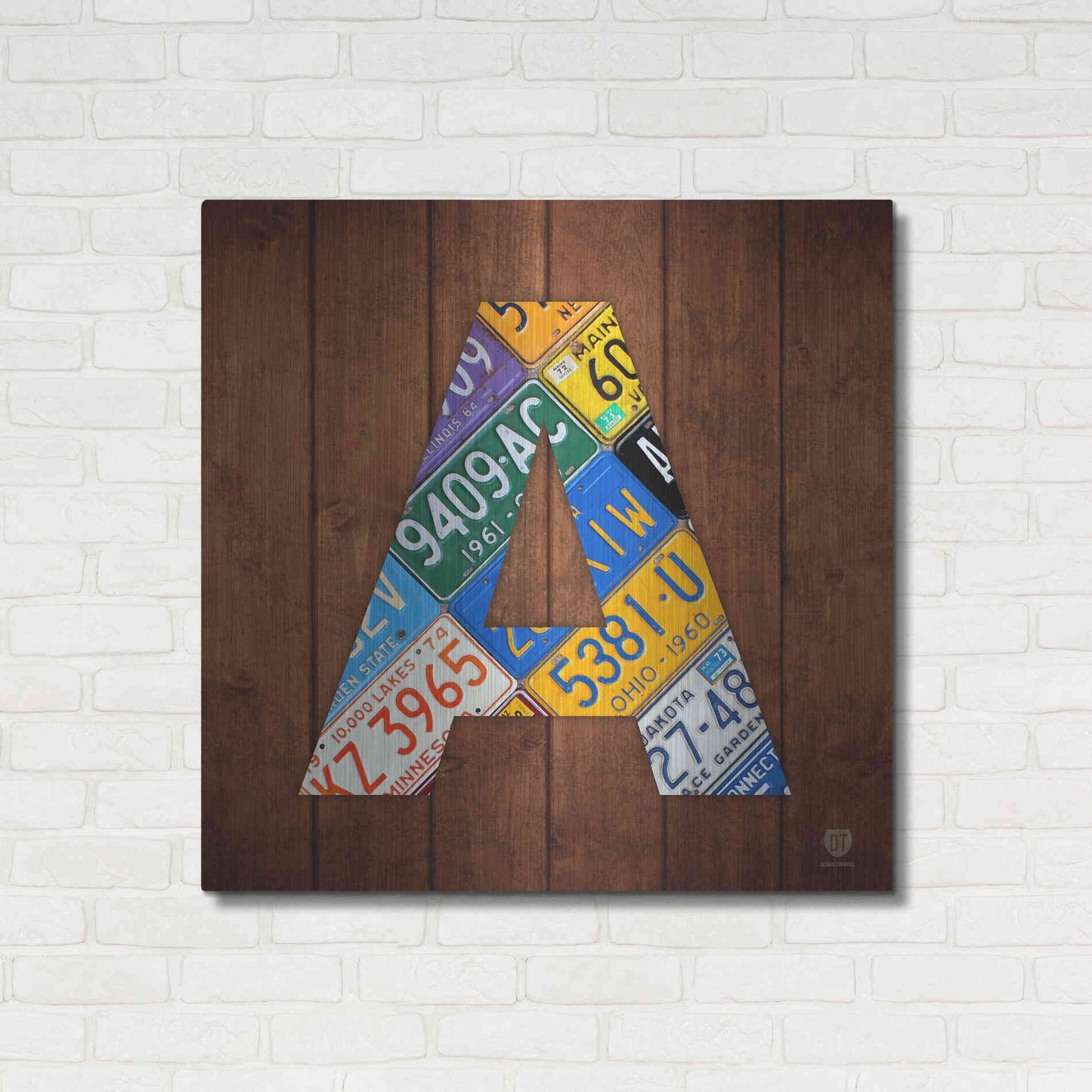 Luxe Metal Art 'A' by Design Turnpike, Metal Wall Art,36x36