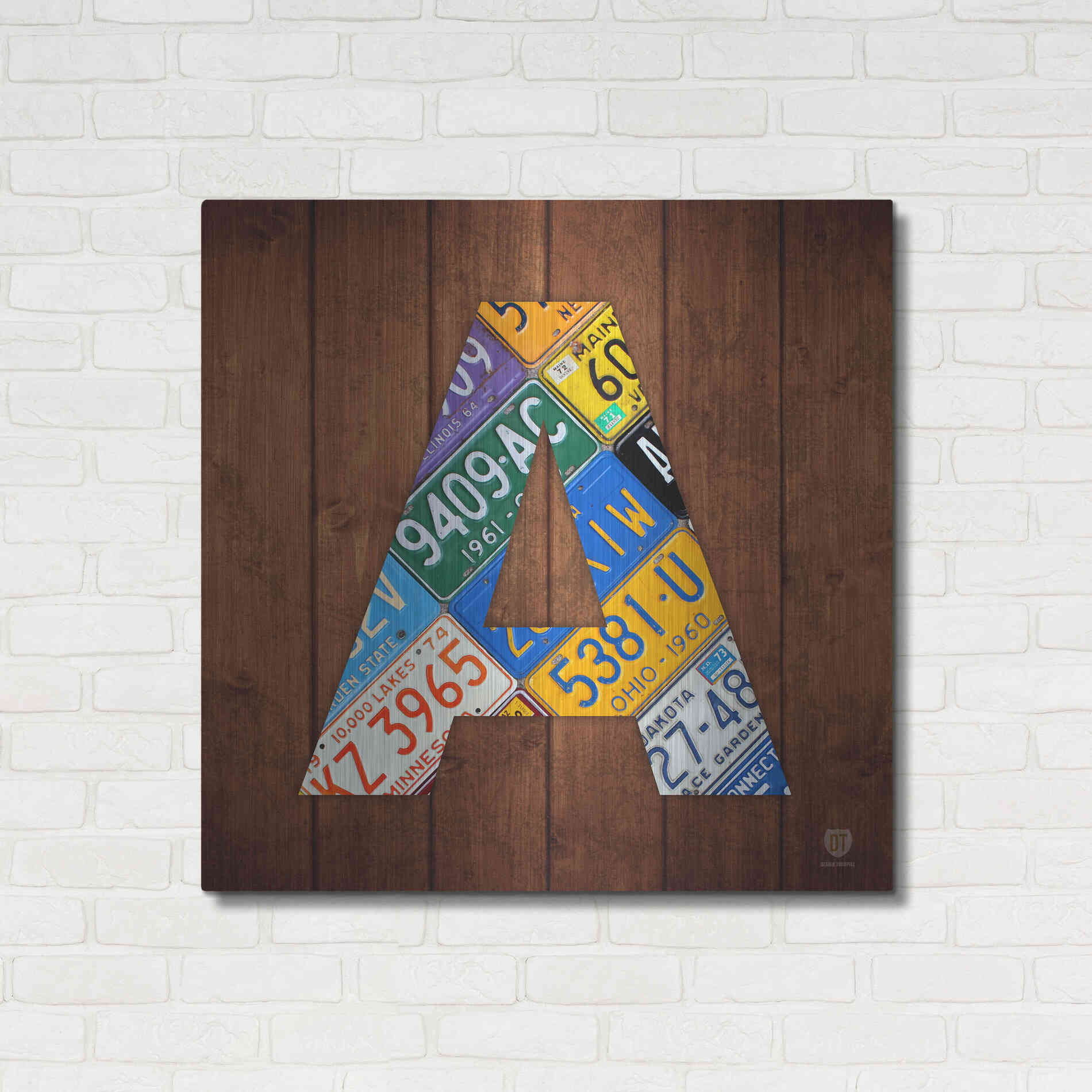 Luxe Metal Art 'A' by Design Turnpike, Metal Wall Art,36x36