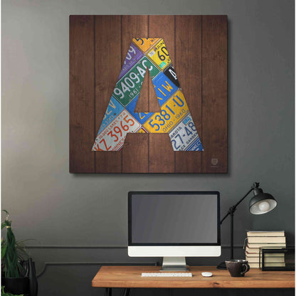 Luxe Metal Art 'A' by Design Turnpike, Metal Wall Art,36x36