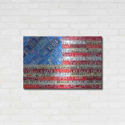 Luxe Metal Art 'USA Flag' by Design Turnpike, Metal Wall Art,36x24