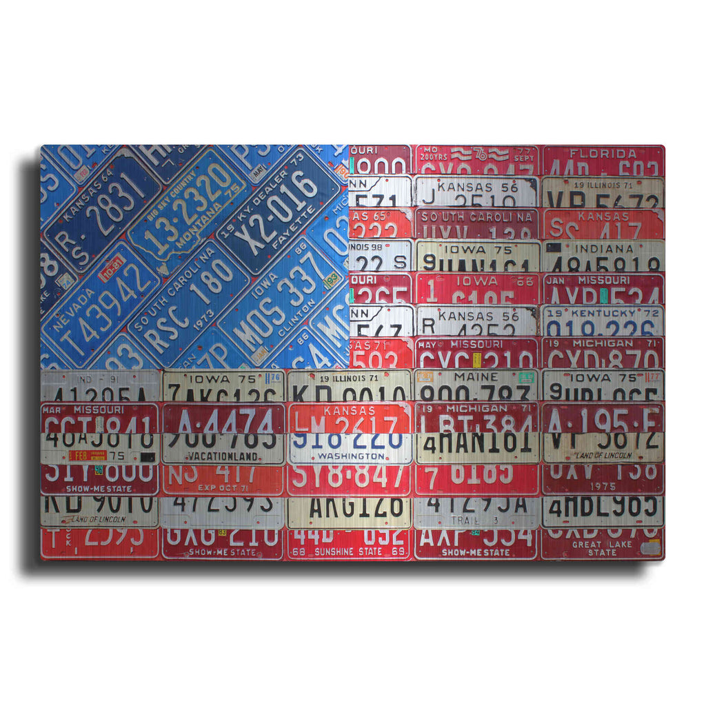 Luxe Metal Art 'USA Flag' by Design Turnpike, Metal Wall Art