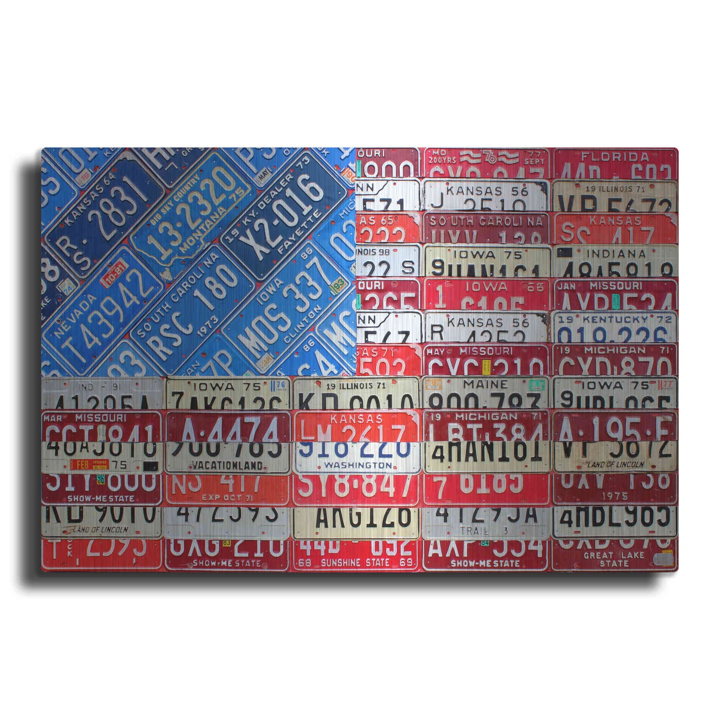 Luxe Metal Art 'USA Flag' by Design Turnpike, Metal Wall Art