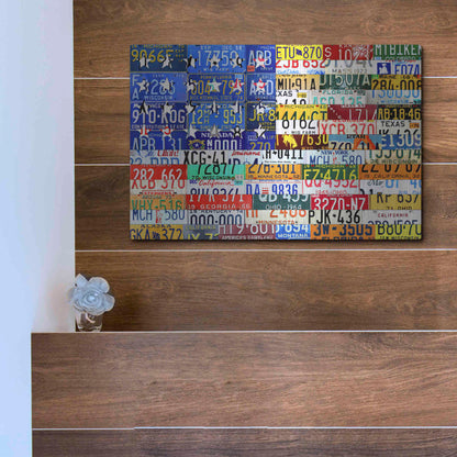 Luxe Metal Art 'Scrap Flag' by Design Turnpike, Metal Wall Art,16x12