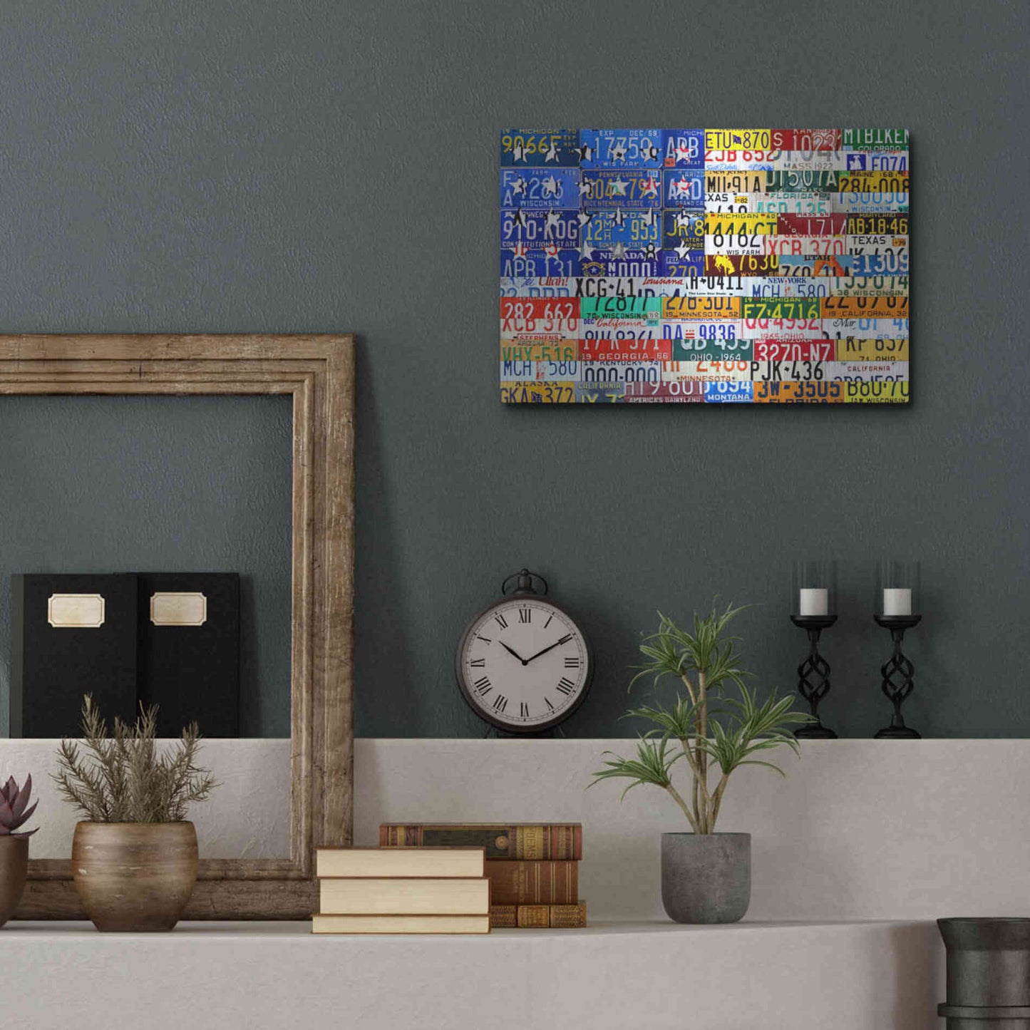Luxe Metal Art 'Scrap Flag' by Design Turnpike, Metal Wall Art,16x12