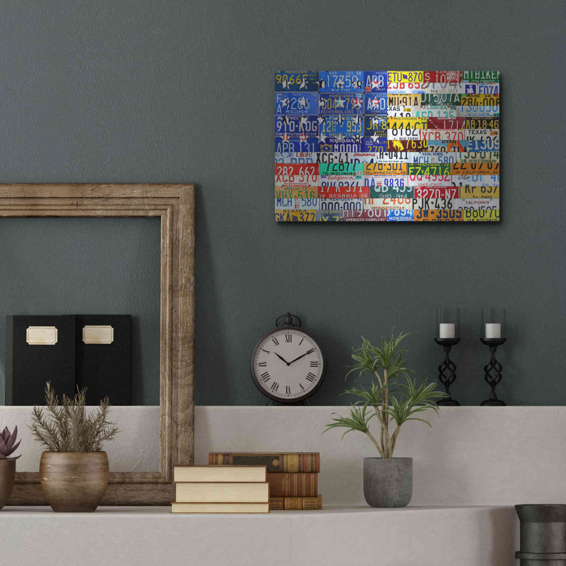 Luxe Metal Art 'Scrap Flag' by Design Turnpike, Metal Wall Art,16x12