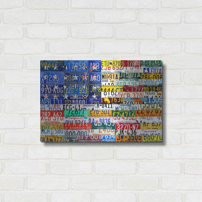 Luxe Metal Art 'Scrap Flag' by Design Turnpike, Metal Wall Art,24x16