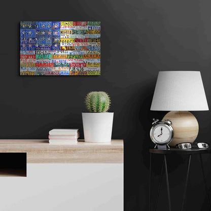 Luxe Metal Art 'Scrap Flag' by Design Turnpike, Metal Wall Art,24x16