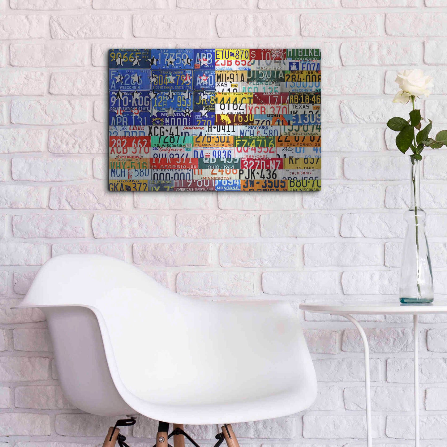 Luxe Metal Art 'Scrap Flag' by Design Turnpike, Metal Wall Art,24x16
